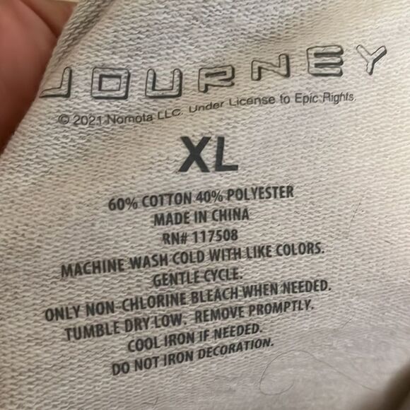 Journey Band Tie Dye World Tour Graphic Pullover Sweatshirt Music Boho - Picture 8 of 8